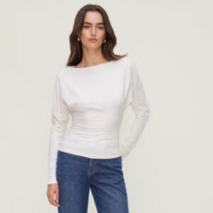 Dynamite Elegant Cream Long Sleeve Tee